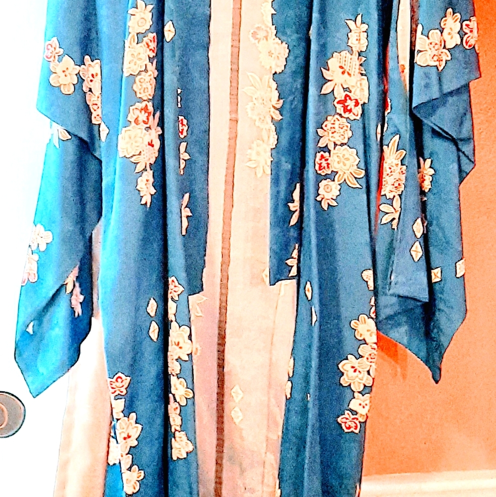 Beautiful Vintage Silk Blue Komono